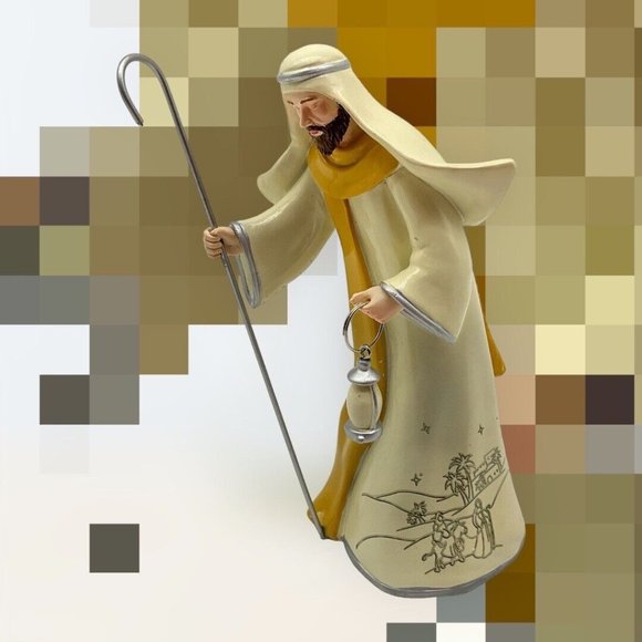 Hawthorne Village Silver Blessings Nativity Christmas Tree Collection JOSEPH - Picture 7 of 16